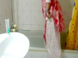 Indian Cutie Taking a Bathroom