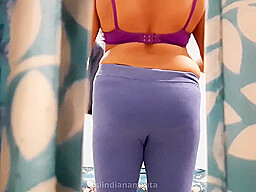 Indian Real Step mom Caught Naked During Dress Change !!  filmed By Neighbor !!