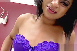 Inked ebony ts teen 18+ loves to masturbate