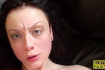 Inked sub fucked roughly after deepthroating