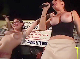 Insane Naked Wild Slut Contest Caught on Film