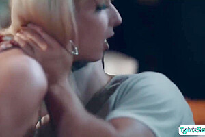 Jamie French - Hunk Straight Guy Anal Fucks Busty Blonde Tranny