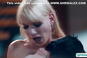 Jamie French - Hunk Straight Guy Anal Fucks Busty Blonde Tranny