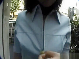 Japanese Cutie Sucks Random Guy's Schlong After Flashing