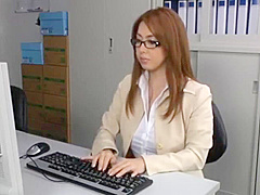 Japanese beautiful horny office lady