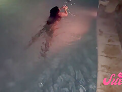 Jasmine Takes A Midnight Dip In The Pool - Jasmine Sweetarabic