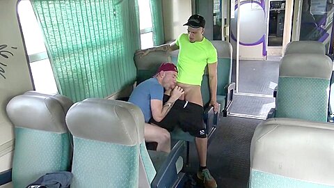 Jess Fucked Bareback In Exhib Train - ExhibBoys