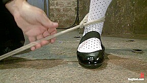 Jessie Cox in Pig Tails + Thigh Highs + Cotton Panties + Ball Gag + Crotch Rope = Awesome - HogTied