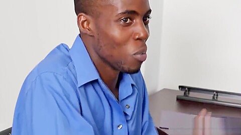 Jock duo spitroasting black office stud