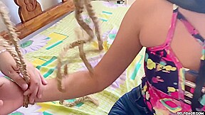 Kinky Cousin Wants Rope Bondage And Ball Gag