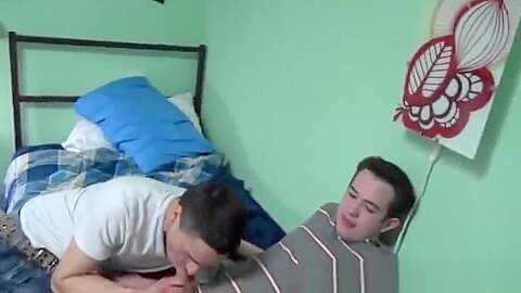 Kinky college guys have hardcore anal sex in the dorm room