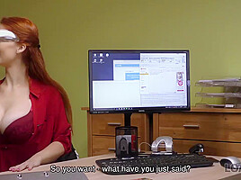 LOAN4K  Redhead with huge hooters has sex for cash with loan agent