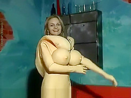 Latex Doll suit girl transformation