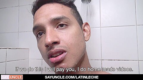 LatinLeche - Latin Boy Cant Refuse A Sex Service In The Shower Room
