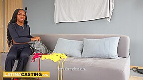 Latina Casting - Skinny Brown Slut Ass Fucked Hard By Big White Cock