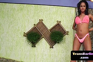 Latina Ts Teasing Body And Wanking After Stripping Lingerie