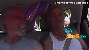 Latina teen 18+ Gangbanged By Elderly Studs