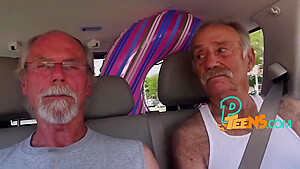 Latina teen 18+ Gangbanged By Elderly Studs