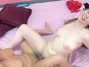 Lavender Rayne and Natasha Double Dildo action