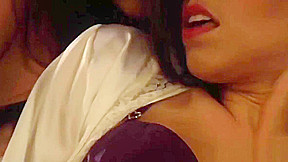 Lesbian Mistress With Big Naturals Using Strapon on Slaves