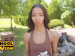 Lia Lin In Pov - Ebony Rebel Fucks Her Way Back To Good Grades