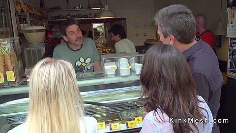 Liz Rainbow And Steve Holmes - Brunette Hottie Disgraced In Barcelona Deep Throat