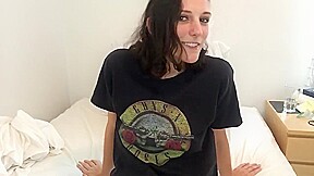Lonely horny girlfriend makes a dirty video for boyfriend away on business