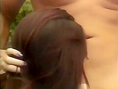 Long-haired Guy Gets His Hard Cock Worshiped By Brunette Beauty