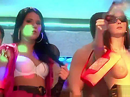 Lovely chicks have fun with dicks