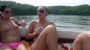 Lovely chicks relax on the boat
