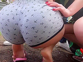 Lucky Guy Fucks Two Alluring Milfs Outdoor