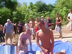 Male stripper blow job party and college twink first time gay porn