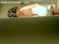 Many naked girls in the shower room