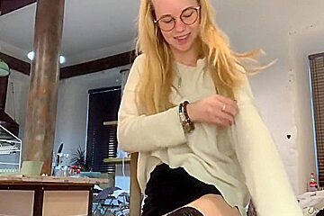 Marice Plays With Toy Bear