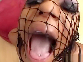 Marie Luv anal sex and drinks cum