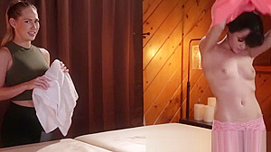 Massaged teen 18+ gets toyed