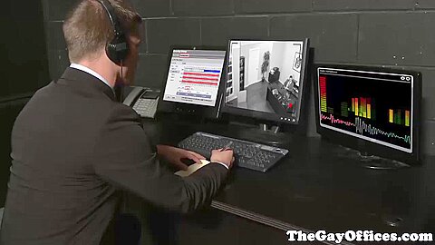 Masturbating boss drilled by employee