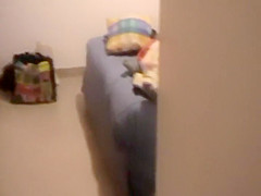 Masturbation peeped through a window