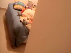 Masturbation peeped through a window