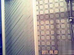 Mature Step mommy cleans up after work in the bathroom