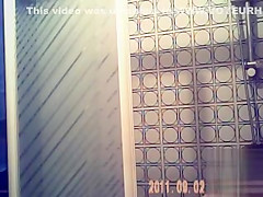 Mature Step mommy cleans up after work in the bathroom