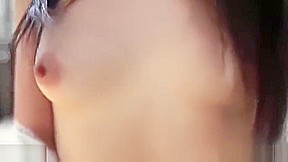 Maya Hashimoto stripping off sheer dress
