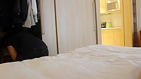 Me flashing the horny hotelmaid