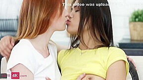 Mia Kiss & Emily Red - Promiscuous Teens 18+ In An Ffm 3some