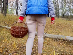 Milf In Tight Pants Walking In The Woods Ass Fetish