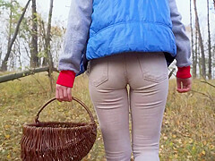 Milf In Tight Pants Walking In The Woods Ass Fetish