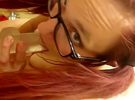 Milf bathroom tease with toys