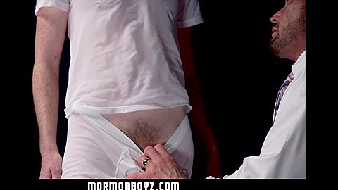 MormonBoyz - Shy Ginger Boy Gets Punished by Two Older Men