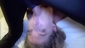 Mouth fucked sub pounded