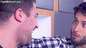Muscled tattooed stud cums after anal drilling by BJ BF